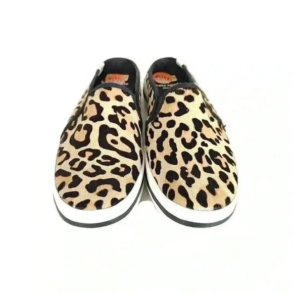 Keds for Kate Spade Double Decker Mules Shoe Brown Women's 5.5 Genuine Calf Fur - Picture 3 of 8